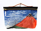 富嶽三十六景　凱風快晴（赤） 2wayクラッチバッグ