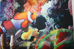Tropical Fish トロピカル フィッシュ L型クラッチバッグ 岡山帆布生地vre.