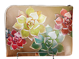 EEcheveria Brown エケベリア ブラウン L型クラッチバッグ 岡山帆布生地vre.