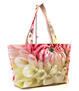 Dahlia yellowpink02 ダリア イエローピンク02 トートバッグ