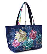 Echeveria navy エケベリア ネイビー トートバッグ